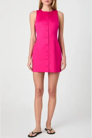 French Connection Sleeveless Cotton Sateen Minidress in at Nordstrom, Size 4