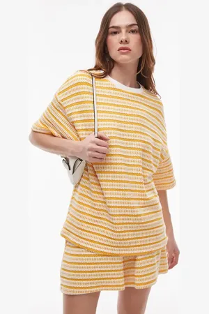 Topshop Stripe Oversize Cotton Blend T-Shirt in at Nordstrom, Size Large