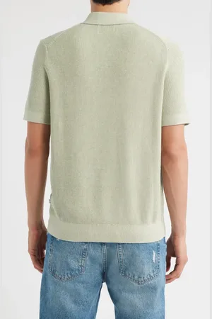 NN.07 Hansie 6600 Organic Cotton Quarter Zip Sweater Polo in at Nordstrom, Size Small