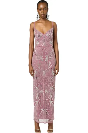 Beauut Occasion Embellished Sequin Beaded Adjustable Strap Evening Dress in at Nordstrom, Size 14