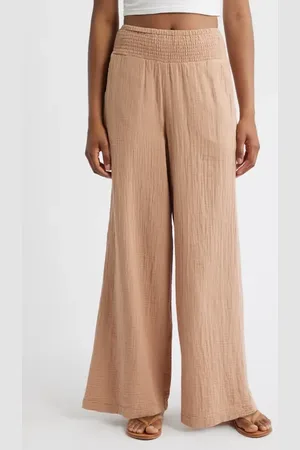 Billabong New Waves Smock Waist Cotton Gauze Pants in at Nordstrom, Size X-Small