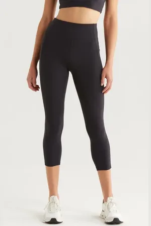 Zella Studio Luxe High Waist Pocket Crop Leggings in at Nordstrom, Size X-Large