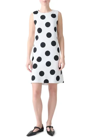 AKRIS Polka Dot Sleeveless Shift Dress in at Nordstrom, Size 4