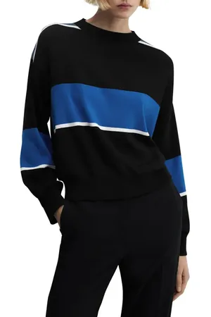 MANGO Stripe High Neck Sweater in at Nordstrom, Size Small