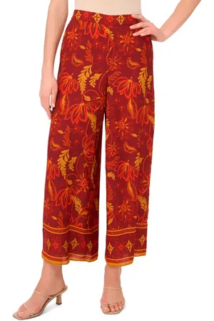 Vince Camuto Floral Wide Leg Pants in at Nordstrom, Size X-Large