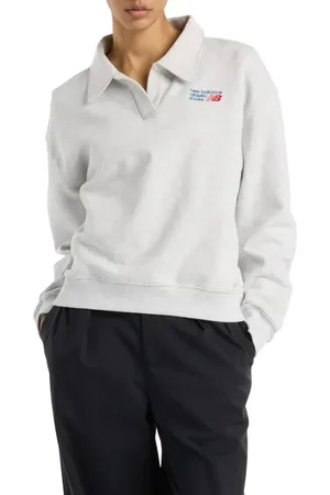 New Balance Oversize French Terry Polo Sweatshirt in at Nordstrom, Size X-Small