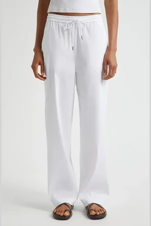 THEORY Linen Blend Drawstring Pants in at Nordstrom, Size X-Large