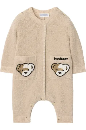 Burberry Thomas Bear Cotton Blend Jumpsuit in at Nordstrom, Size 6M