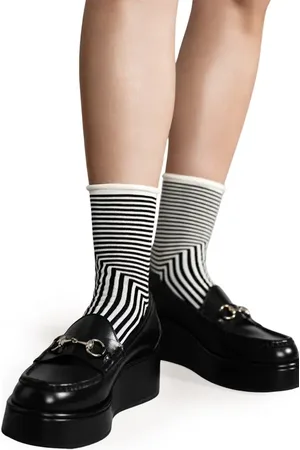 hansel from basel Corbusier Stripe Crew Socks in at Nordstrom