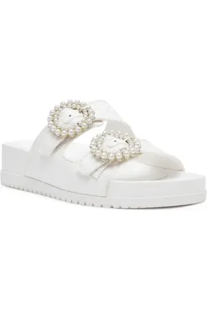 Anne Klein Happy Platform Slide Sandal in at Nordstrom, Size 7