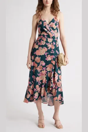 Chelsea Faux Wrap Midi Dress in at Nordstrom, Size Xx-Small