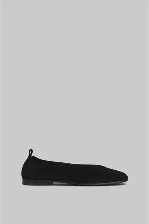 CO Ruched Square Toe Flat in Suede in at Nordstrom, Size 36