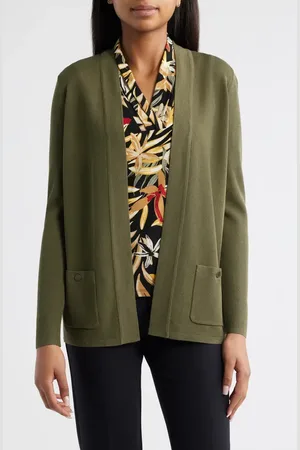 Anne Klein Malibu Open Front Cardigan in at Nordstrom, Size X-Large