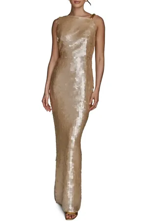 Donna Karan Paillette Sequin Column Gown in at Nordstrom, Size 14
