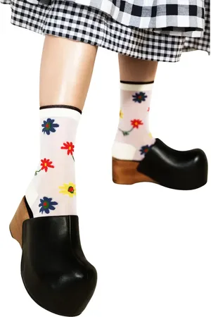 hansel from basel Louann Sheer Crew Socks in at Nordstrom