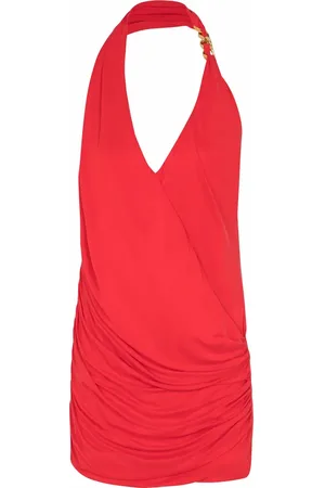 Balmain Draped jersey halterneck dress in at Nordstrom, Size Large