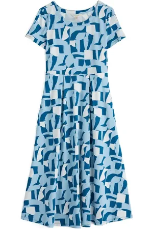 Seasalt Cornwall Veronica Geo Print Stretch Organic Cotton Jersey Midi Dress in at Nordstrom, Size 6 Us