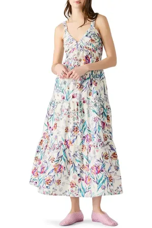 Steve Madden Eliora Floral Tiered Cotton Sundress in at Nordstrom, Size Medium