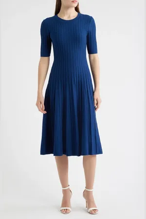 ELIE TAHARI The Wanda Fit & Flare Sweater Dress in at Nordstrom, Size X-Small