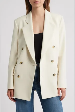 Frame The Relaxed Everyday Double Breasted Blazer in at Nordstrom, Size 12