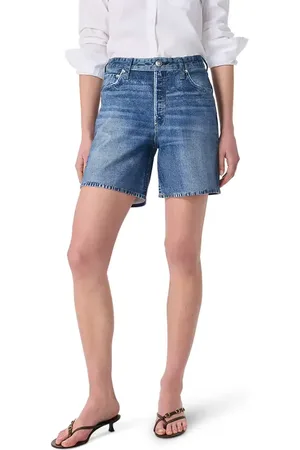 RAG&BONE Miramar Refine Knit Kaia High Waist Relaxed Fit Faux Denim Ponte Shorts in at Nordstrom, Size 31