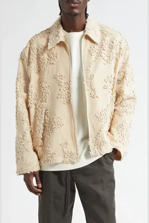SONG FOR THE MUTE Tonal Appliqu?? Cotton Twill Jacket in at Nordstrom, Size 36 Us