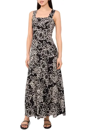 Vince Camuto Printed Square Neck Maxi Sundress in at Nordstrom, Size Xx-Small