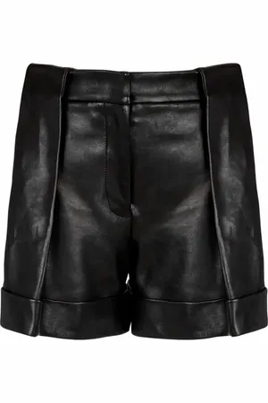 Balmain Pleated lambskin shorts in at Nordstrom, Size 34 Eu