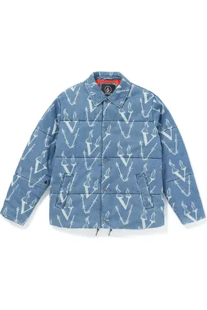 Volcom X Fergus Purcell Fergadelic Denim Puffer Coat in at Nordstrom, Size Large