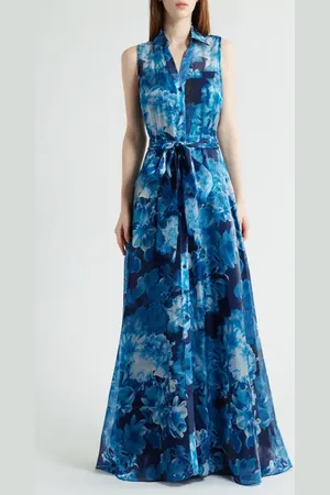 Julia Jordan Floral Sleeveless Organza Gown in at Nordstrom, Size 6