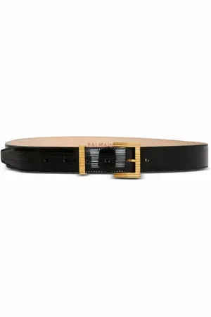 Balmain Perfume belt in striped patent leather in at Nordstrom, Size 75