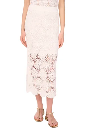 1. STATE Crochet Stitch Cotton Midi Skirt in at Nordstrom, Size Small