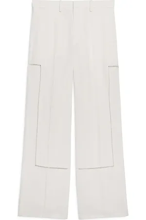 Helmut Lang Border Relaxed Fit Slub Viscose Carpenter Pants in at Nordstrom, Size 30