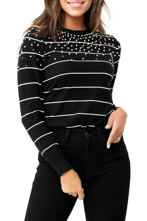 GIBSONLOOK Frosted Stripe Sweater in at Nordstrom, Size X-Small