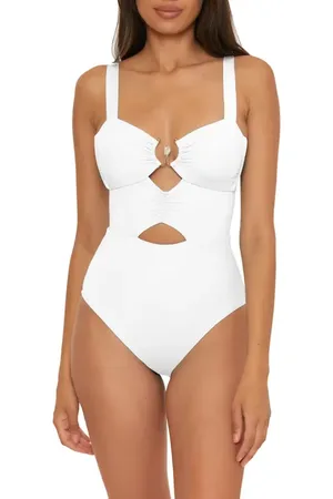 Soluna Bonita Shirred One-Piece Swimsuit in at Nordstrom, Size Large