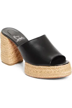 Christian Louboutin Calakala Espadrille Platform Slide Sandal in at Nordstrom, Size 6Us