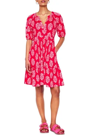 Boden Piper Floral Short Sleeve Cotton Blend Jersey Dress in at Nordstrom, Size 2
