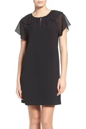Charles Henry Ruffle Shift Dress in at Nordstrom, Size X-Large