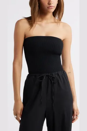 Open Edit Luxe Rib Tube Top in at Nordstrom, Size Xx-Small