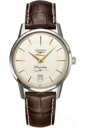 Longines Heritage Flagship Automatic Leather Strap Watch, 38.5mm in at Nordstrom