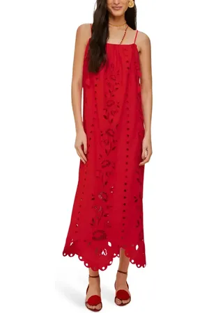 Farm Rio Richelieu Embroidered Maxi Sundress at Nordstrom, Size Xx-Small