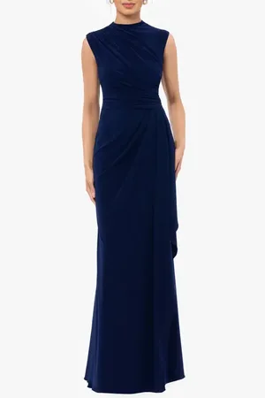 Betsy & Adam Ruched Sleeveless Gown in at Nordstrom, Size 8