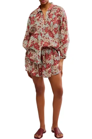 Free People Sienna Button-Up Shirt & Skort Set in at Nordstrom, Size Large