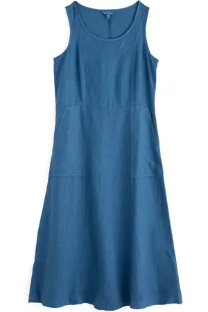 Seasalt Cornwall Grass Wave Sleeveless Linen Midi Dress in at Nordstrom, Size 4 Us