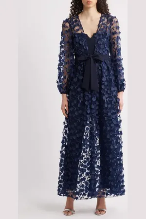 Julia Jordan Floral Overlay Jacket & Belted Jumpsuit in at Nordstrom, Size 2
