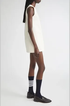 Thom Browne Sleeveless Cotton A-Line Minidress in at Nordstrom, Size 2 Us