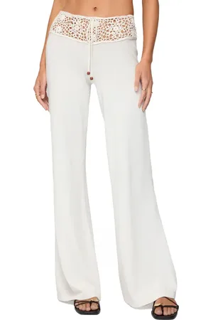 Edikted Kirsty Crochet Waist Pants in at Nordstrom, Size X-Small