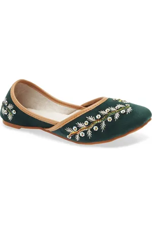 Fuchsia Rania Embroidered Jutti Flat in at Nordstrom, Size 6