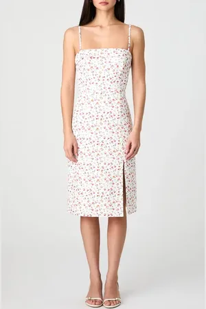 French Connection Echo Floral Crepe Midi Dress in at Nordstrom, Size 14
