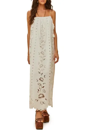 Farm Rio Richelieu Embroidered Maxi Sundress in at Nordstrom, Size Small